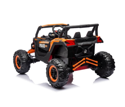 Battery-operated Buggy JH-105 Orange Police Car 24V 4x4