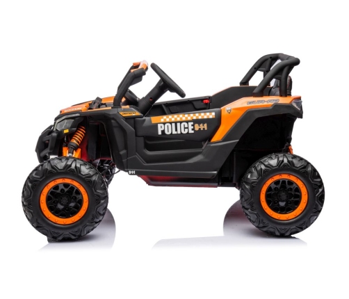 Battery-operated Buggy JH-105 Orange Police Car 24V 4x4