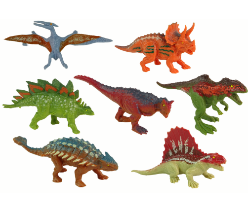 Set of Dinosaur Figurines 12 pieces Colorful