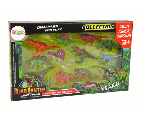 Set of Dinosaur Figurines 12 pieces Colorful