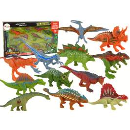 Set of Dinosaur Figurines 12 pieces Colorful