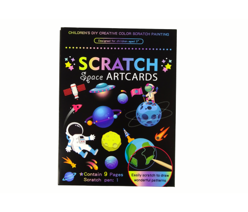 Scratch Coloring Book For Kids Outer Space