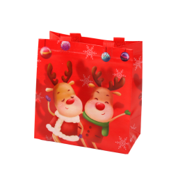 Red Reindeer Gift Bag 23cm x 21.5cm x 11cm