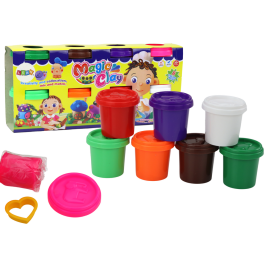 Set of Playdough in a Cup, 8 Pieces, Colorful Molds