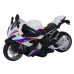 Sports Motorcycle with Friction Drive 3 Colors White Green Blue