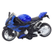 Sports Motorcycle with Friction Drive 3 Colors White Green Blue