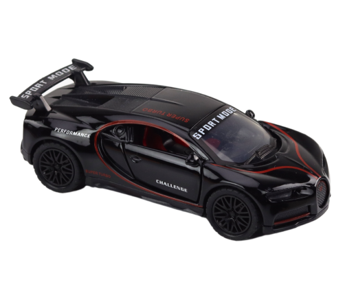 Sports Car Car 1:32 Action Figure Spoiler Metal Black Sounds