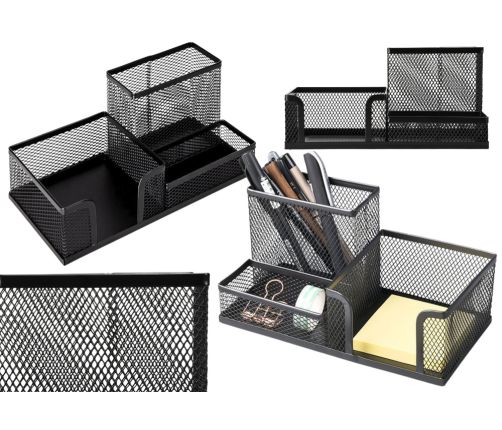 Office Supplies Organizer Container Metal Black