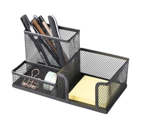 Office Supplies Organizer Container Metal Black