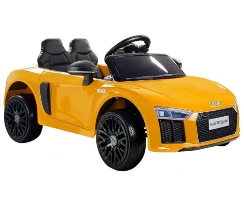 Elektriskā sporta automašīna bērniem Audi R8 Spyder Yellow