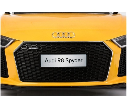 Elektriskā sporta automašīna bērniem Audi R8 Spyder Yellow