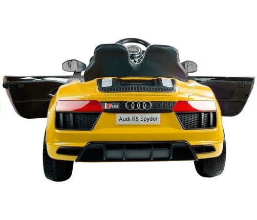 Elektriskā sporta automašīna bērniem Audi R8 Spyder Yellow