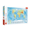 Educational puzzle 1000 pcs. Physical Map of the World Trefl 10463