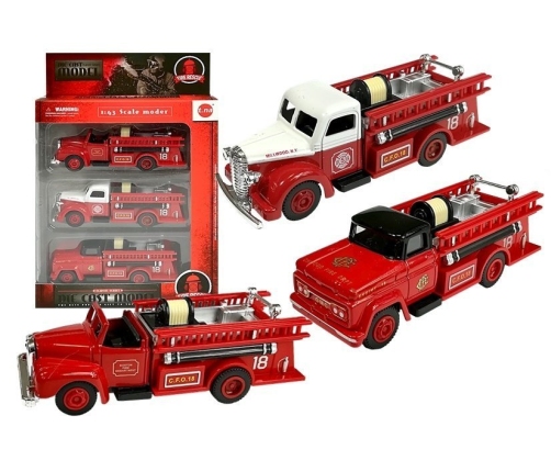 Set of fire brigade vehicles 3 pieces