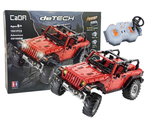 Construction Blocks Auto Off-Road Remote Controlled Red 1941 Elements