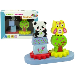 Wooden Animals Sorter Owl Panda Gears