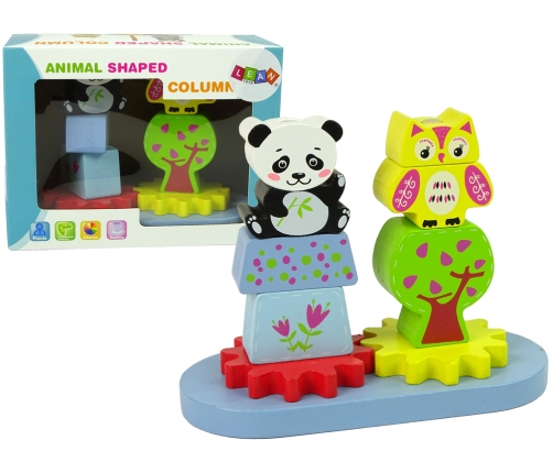 Wooden Animals Sorter Owl Panda Gears