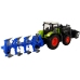 Tractor with Farm Machinery and Trailer Farm Machine Light and sound effects 6 Pieces