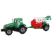 Green Farm Tractor with Red and Green Sprayer Fricative Drive