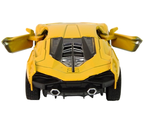 Resorak Vehicle 1:36 Friction Drive Lights Sounds Yellow