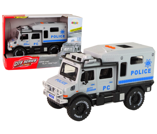 Off-Road Vehicle Police Gray Opening Door Sound Light