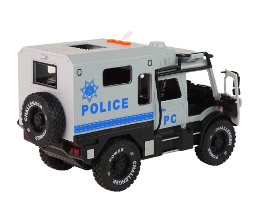 Off-Road Vehicle Police Gray Opening Door Sound Light