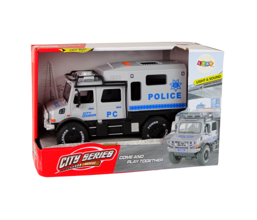 Off-Road Vehicle Police Gray Opening Door Sound Light