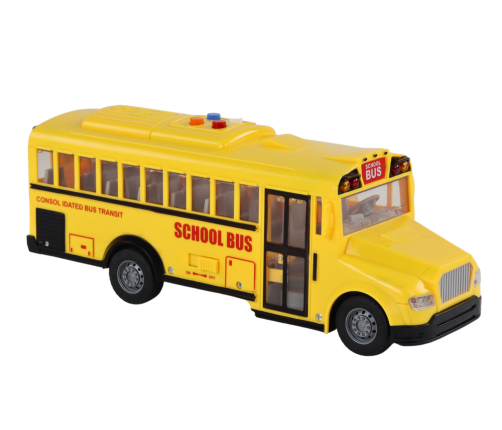 School Bus 1:16 Friction Drive Opening Doors Lights Sounds Yellow