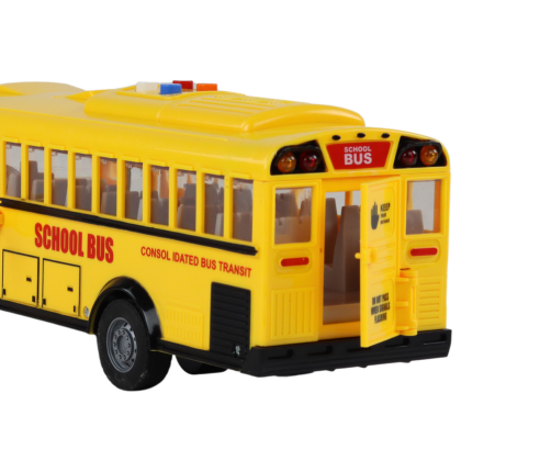 School Bus 1:16 Friction Drive Opening Doors Lights Sounds Yellow