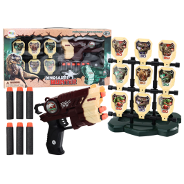 Foam Dinosaurs Brown Dinosaurs Gun With Darts Set