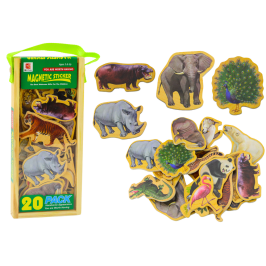 Wooden Magnets Wild Animals Safari 20 pieces