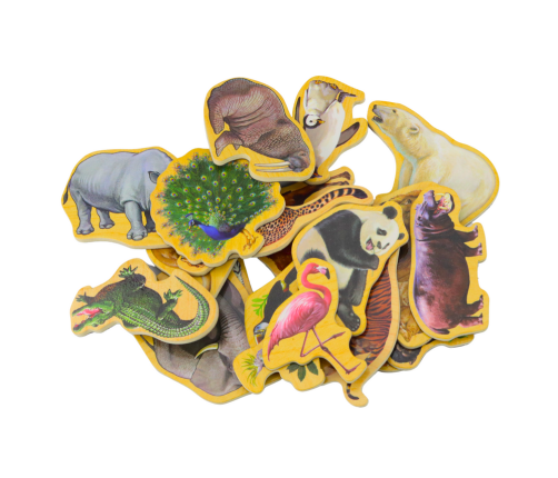 Wooden Magnets Wild Animals Safari 20 pieces