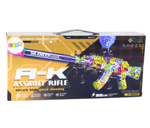 A-K Water Bullet Rifle Pistol, Automatic Silencer