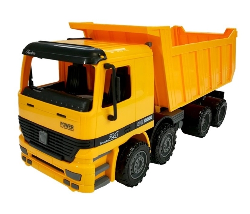 Orange Truck Dumper Trolley with movable load