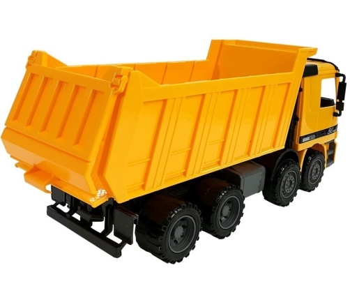 Orange Truck Dumper Trolley with movable load