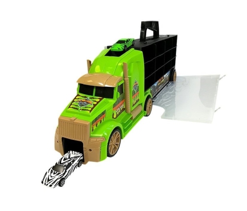 Truck Transporter Sorter Suitcase with Dinosaurs Green