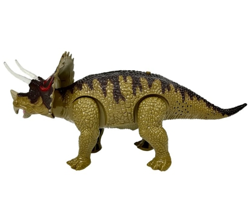 Dinosaur Triceratops Rex Battery Operated Green