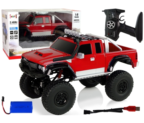 Off-road car R/C 2.4G Climbing Car 1:8 Red 4x4