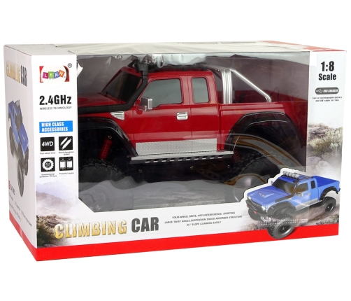 Off-road car R/C 2.4G Climbing Car 1:8 Red 4x4