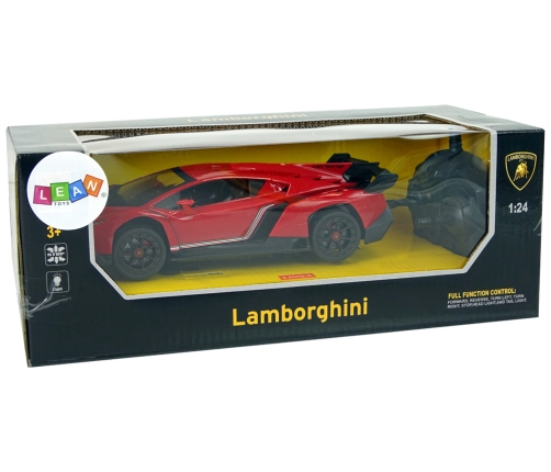 Sports Car R/C 1:24 Lamborghini Veneno Red 2.4 G Lights