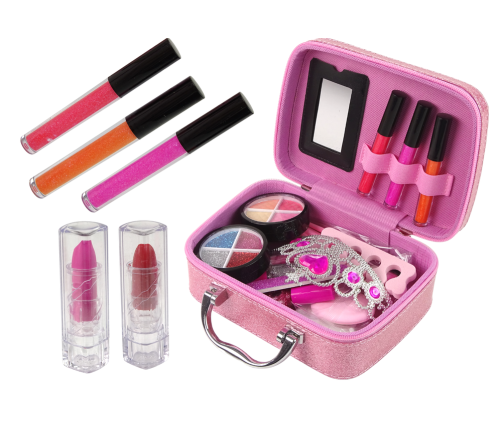 Make-up Set in a Suitcase Pink Trunk Glitter Glosses