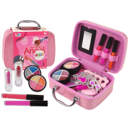 Make-up Set in a Suitcase Pink Trunk Glitter Glosses