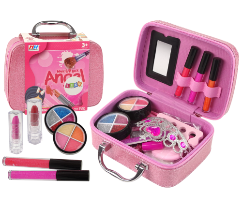 Make-up Set in a Suitcase Pink Trunk Glitter Glosses