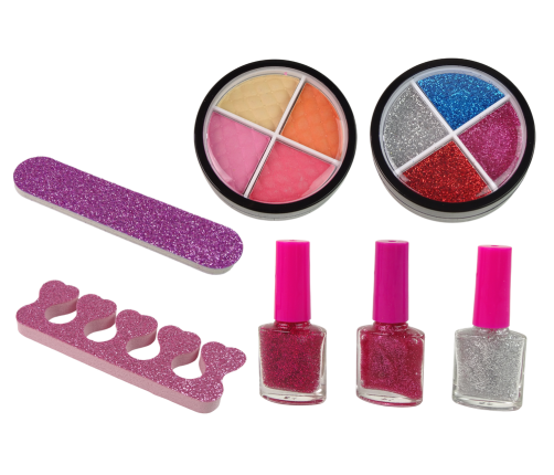 Make-up Set in a Suitcase Pink Trunk Glitter Glosses