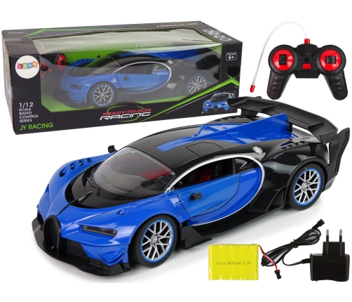 Remote-controlled sports car LED front lights + R/C remote control