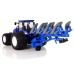 Remote Controlled Tractor 1:24 Blue Plough Metal