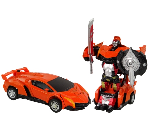 2in1 Robot Transformers Red Orange Auto Set HXSY04