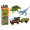 Dinosaurs Set Auto Rocket Orange Semi Trailer