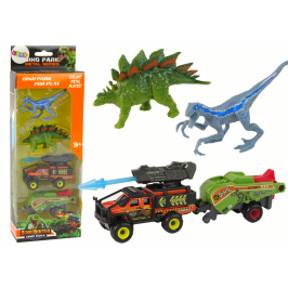 Dinosaurs Set Auto Rocket Orange Semi Trailer