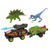 Dinosaurs Set Auto Rocket Orange Semi Trailer